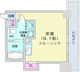 中島公園駅 徒歩9分 17階の物件間取画像